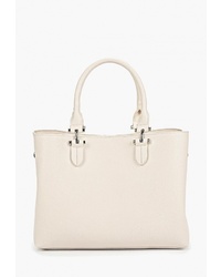 Бежевая кожаная большая сумка от Baggini