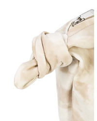 Бежевая кожаная большая сумка от Michael Kors Collection