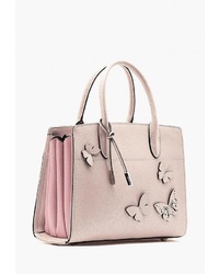 Бежевая кожаная большая сумка от Eleganzza