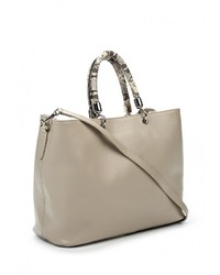 Бежевая кожаная большая сумка от Le camp