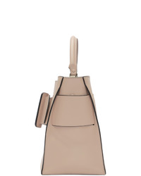 Бежевая кожаная большая сумка от Boyy