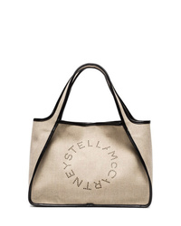 Бежевая кожаная большая сумка от Stella McCartney