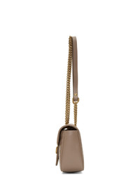 Бежевая кожаная стеганая сумка-саквояж от Gucci