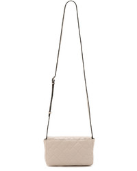 Бежевая кожаная стеганая сумка через плечо от Marc by Marc Jacobs