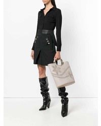 Бежевая кожаная сумка-мешок от Tosca Blu