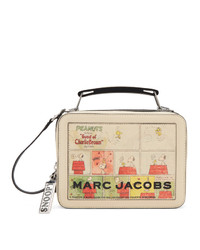 Бежевая кожаная сумка через плечо с принтом от Marc Jacobs