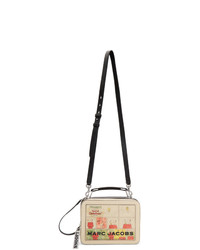 Бежевая кожаная сумка через плечо с принтом от Marc Jacobs