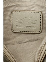 Бежевая кожаная сумка через плечо от Bata