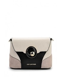 Бежевая кожаная сумка через плечо от Cromia