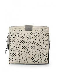 Бежевая кожаная сумка через плечо от Cromia