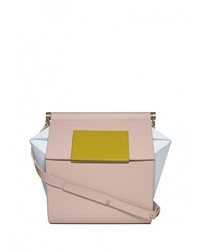 Бежевая кожаная сумка через плечо от Fetiche