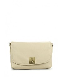 Бежевая кожаная сумка через плечо от Jacky&amp;Celine
