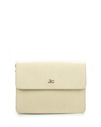 Бежевая кожаная сумка через плечо от Jacky&amp;Celine