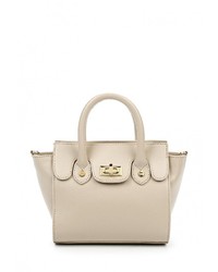 Бежевая кожаная сумка через плечо от Le camp