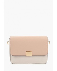 Бежевая кожаная сумка через плечо от O'stin