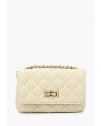 Бежевая кожаная сумка через плечо от Roberta Rossi