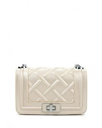 Бежевая кожаная сумка через плечо от Tom &amp; Eva