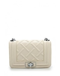 Бежевая кожаная сумка через плечо от Tom &amp; Eva