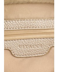 Бежевая кожаная сумка через плечо от Vitacci