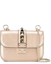 Женская бежевая кожаная сумка от Valentino