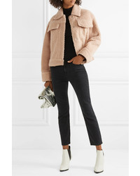 Бежевая короткая шуба от Kenzo