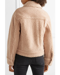 Бежевая короткая шуба от Kenzo