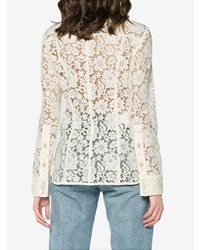 Бежевая кружевная блуза на пуговицах от Calvin Klein 205W39nyc