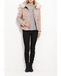 Женская бежевая куртка-пуховик от B.Style