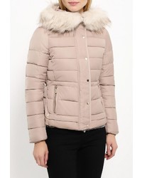 Женская бежевая куртка-пуховик от B.Style