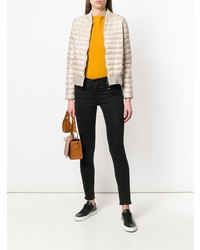 Женская бежевая куртка-пуховик от Moncler