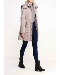 Женская бежевая куртка-пуховик от Design