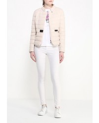 Женская бежевая куртка-пуховик от Grishko