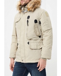 Мужская бежевая куртка-пуховик от Just Key