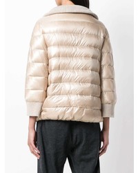 Женская бежевая куртка-пуховик от Herno