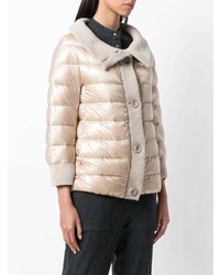Женская бежевая куртка-пуховик от Herno