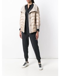 Женская бежевая куртка-пуховик от Herno