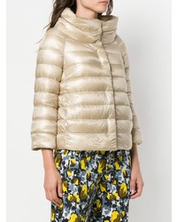 Женская бежевая куртка-пуховик от Herno