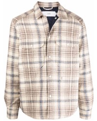 Мужская бежевая куртка-рубашка в шотландскую клетку от Closed