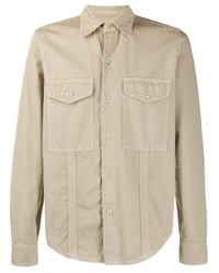 Мужская бежевая куртка-рубашка от Ami Paris