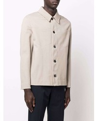 Мужская бежевая куртка-рубашка от Harris Wharf London