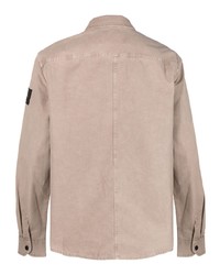 Мужская бежевая куртка-рубашка от Calvin Klein Jeans