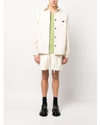 Мужская бежевая куртка-рубашка от Prada