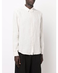 Мужская бежевая льняная рубашка с длинным рукавом от Barena