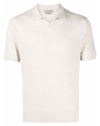 Мужская бежевая льняная футболка-поло от Corneliani
