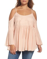 Бежевая майка с вышивкой