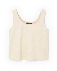 Женская бежевая майка от Mango