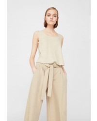 Женская бежевая майка от Mango