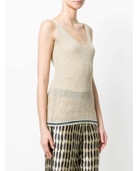 Женская бежевая майка от Forte Forte