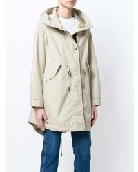 Женская бежевая парка от Woolrich