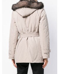 Женская бежевая парка от Max & Moi